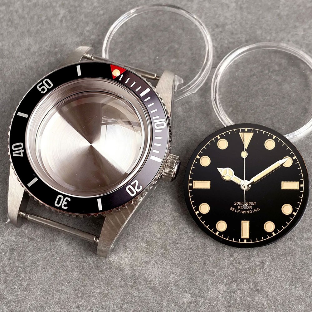 Stainless Steel 38mm Sapphire Watch Case 20ATM Dive Fit NH35 NH36 ETA2824 PT5000