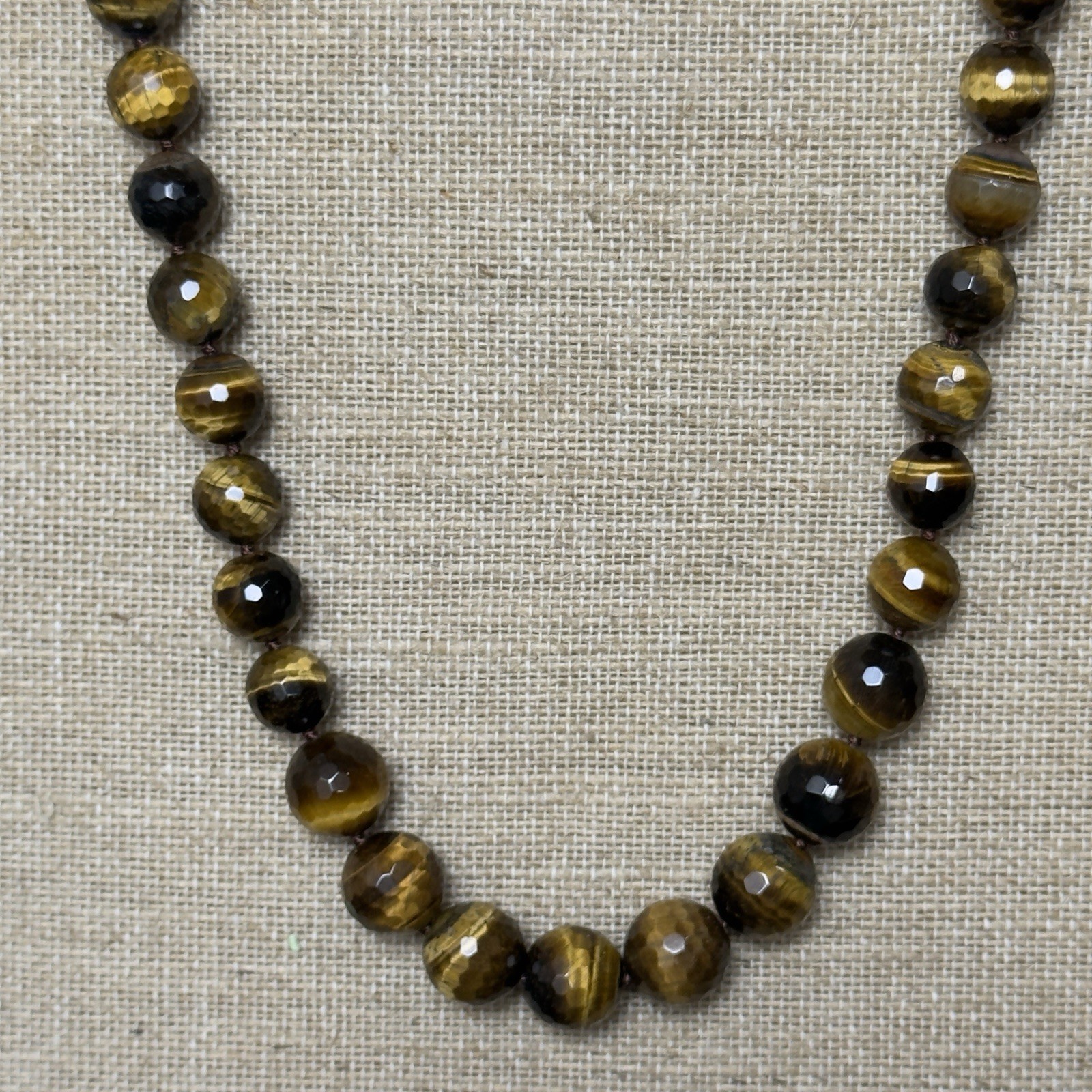 Tiger’s Eye Graduated Bead Necklace By J. Jill 34” 140g GORGEOUS!