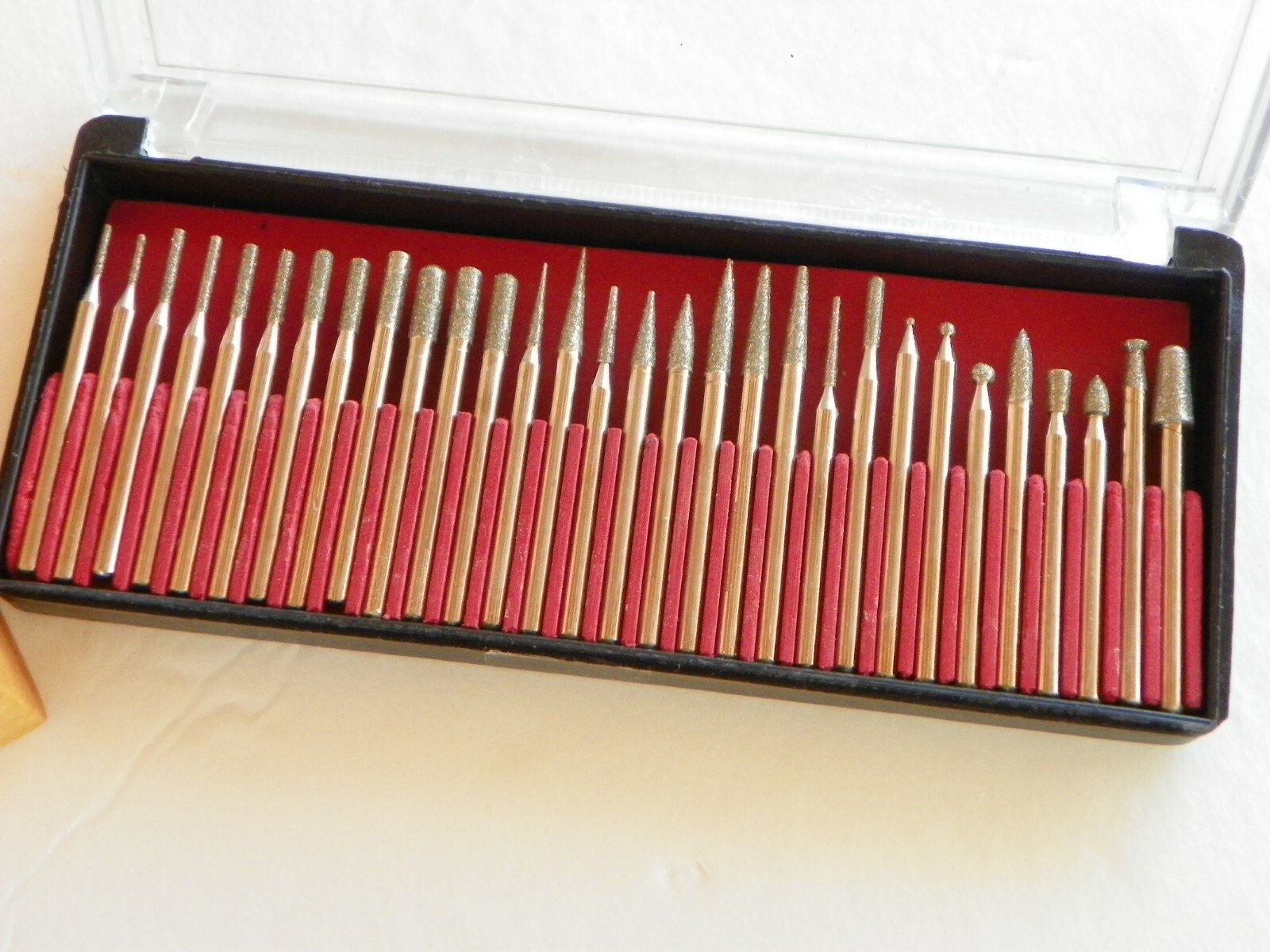 30-pc. Diamond Bur Assortment Set And OPTIONAL Wood Bur Stand