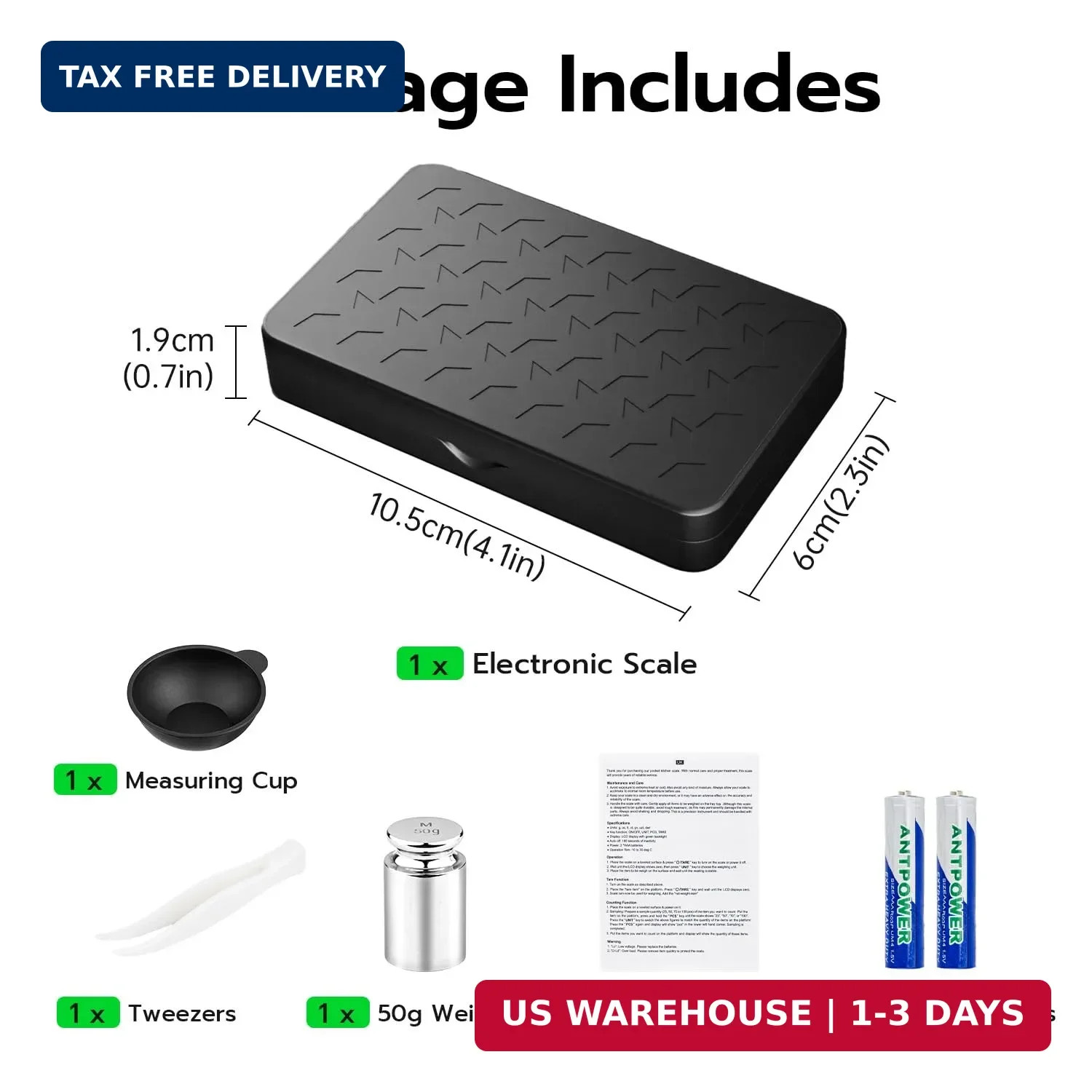 Wigearss Digital Milligram Scale 50g x 0.001g, Mini Precision Scale with Tare we
