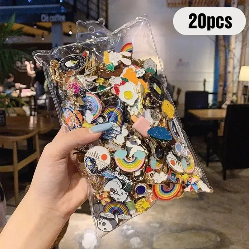 10-100Pcs Enamel Badges Pins Brooches Cute Cartoon Brooches for Child and Women