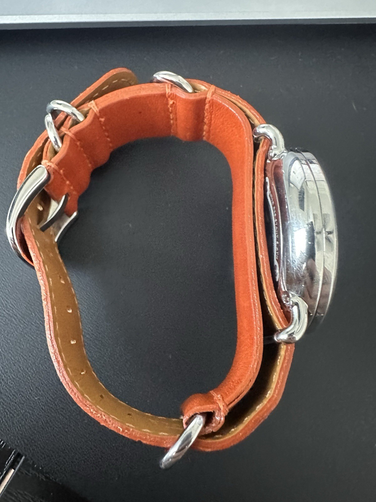 Shinola Runwell Argonite 1069 47mm Men’s Watch Cream Dial Orange Leather Detroit