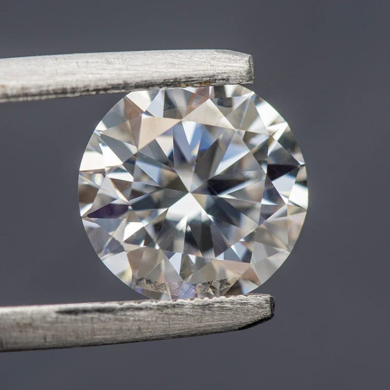 D Color VVS1 Round Cut Moissanite 0.1CT-12CT Lab Gem for Jewelry w/ Certificate