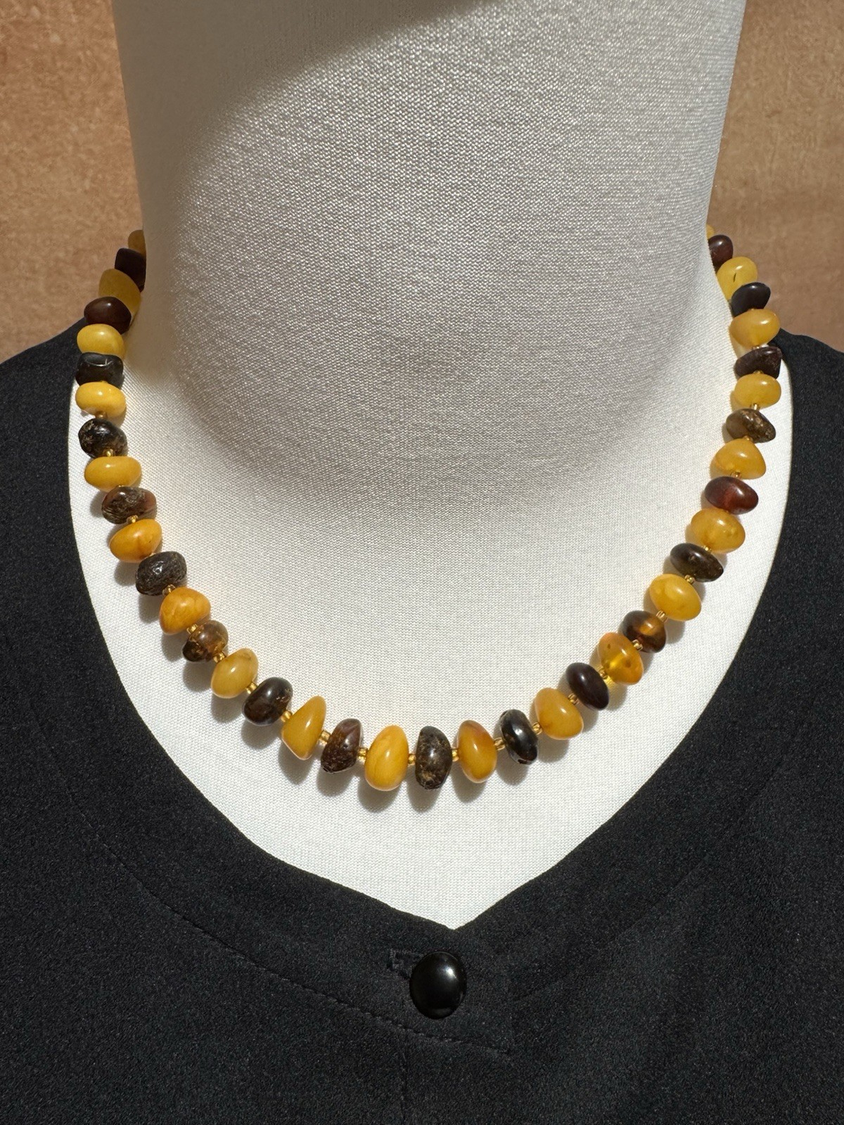 Natural Baltic Amber Necklace Natural Inclusions 20.4g 45cm