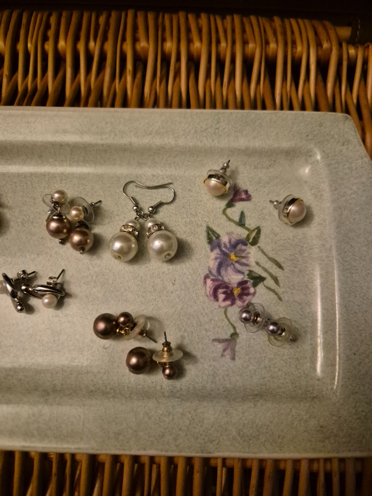 10 Pairs Faux Pearl Earrings Job Lot – Mixed Vintage & Modern Costume Jewellery