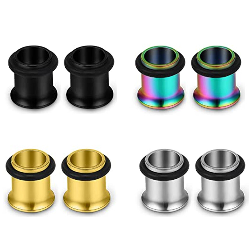 8G-5/8″ Ear Gauges Tunnels Stainless Steel Single Flare Expanders Body Piercing