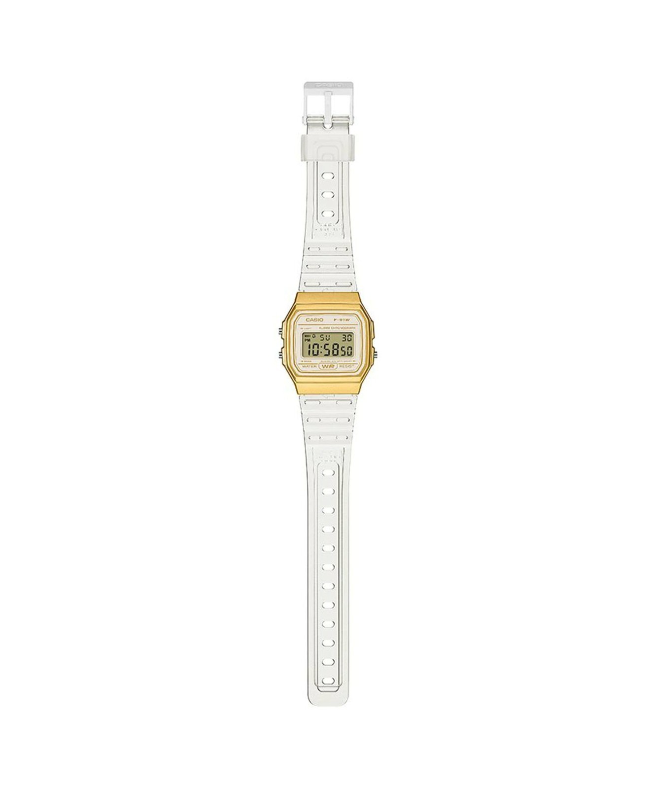Casio F-91WS-7A2JF Transparent Digital Watch Gold Accent JDM NEW Japan
