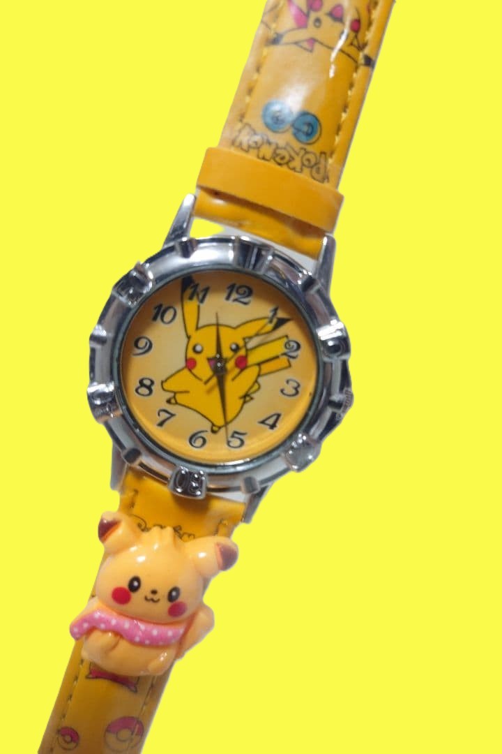 Pokemon Pikachu Watch Character Analog Yellow Rare Kids Cute Japan New Unopened