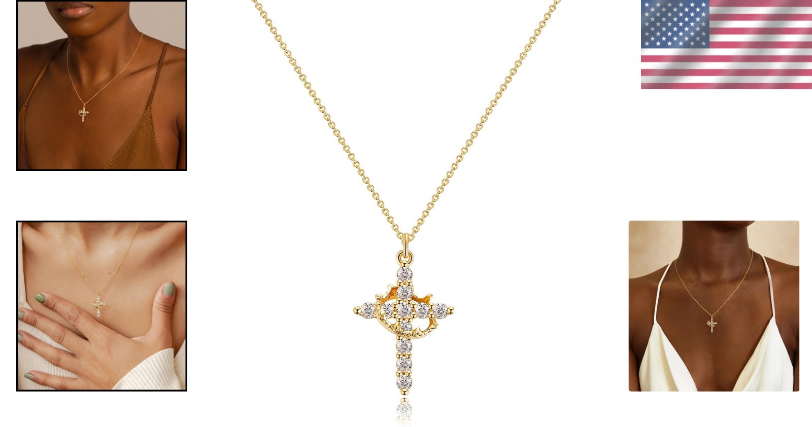 Adjustable Gold Cross Necklace with Gift Box – A Thoughtful Women’s Jewelry Gift