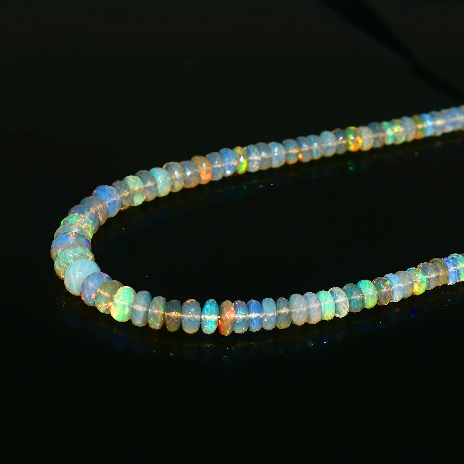 Natural Opal Beads White opal Beads Statement Necklace Gift For Friend 636