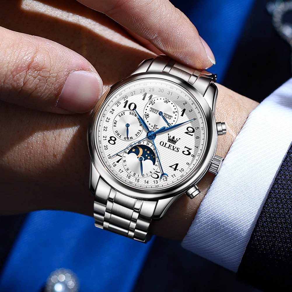 OLEVS 6667 Stylish Multi-functiom Water Resistant Casual Formal Mechanical Watch