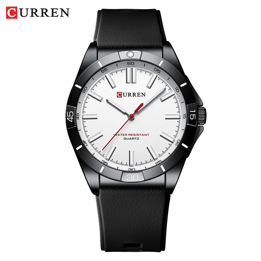 CURREN Men Quartz Watch Casual Business Wristwatch Boys Silicone Sport Watches