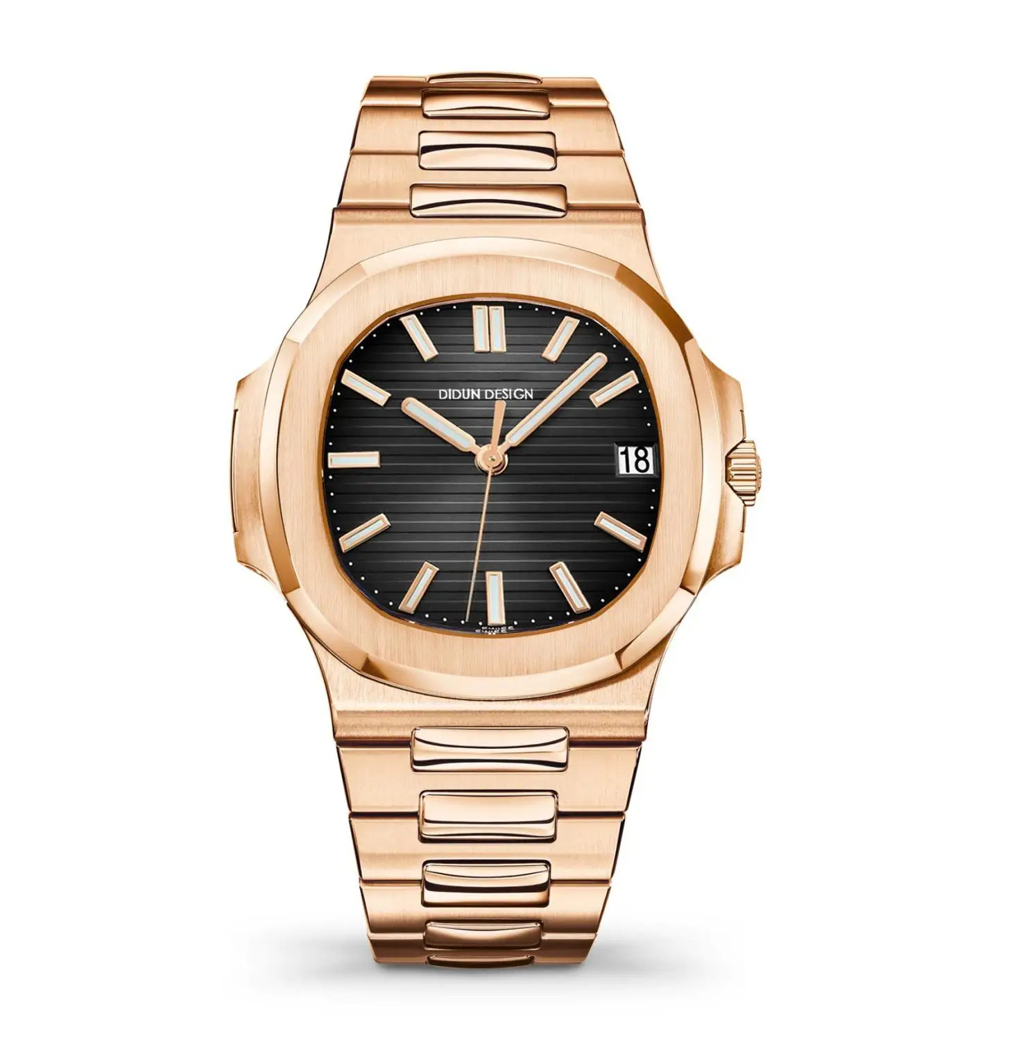 DIDUN Japan Quartz Watches Men Stainless Steel Military Watch Causal Fashion Bus