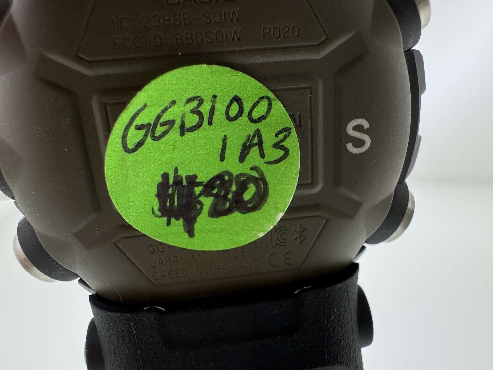 Casio G-Shock WATCH GG B100 1A3 COMPASS GREENISH BLACK BENZEL DISPLAY SAMPLE 61