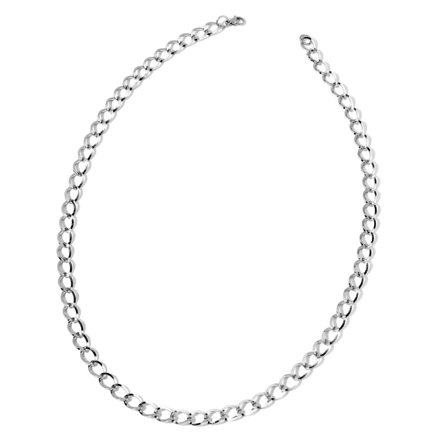 Stainless Steel Curb Chain Necklace (30 in) 20 grams