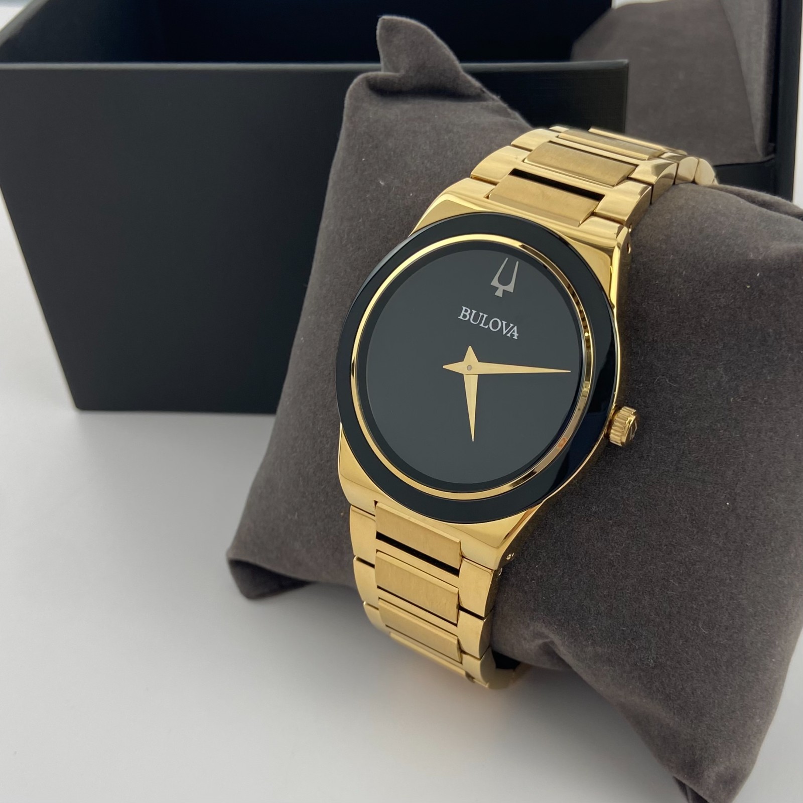 Bulova Millennia 97A183 Men’s Quartz Watch Black Dial Gold-Tone Stainless Steel