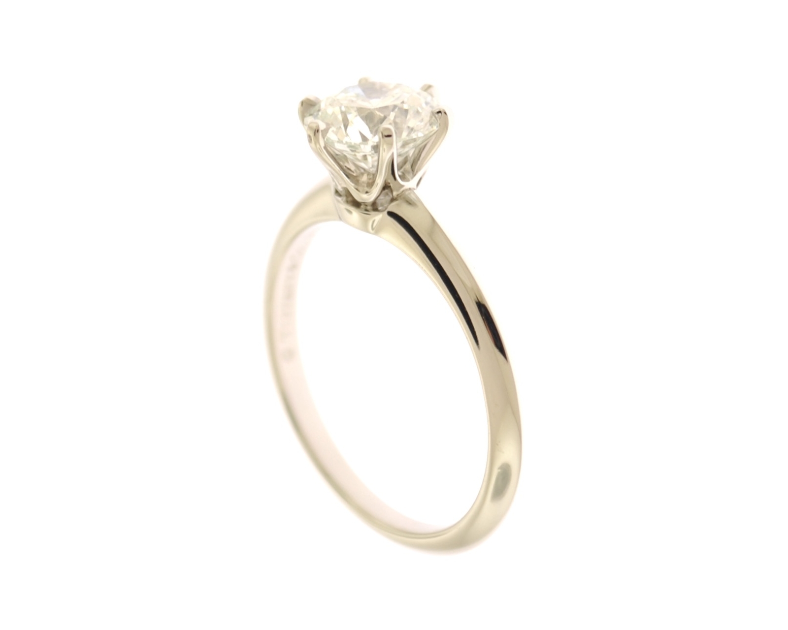 Tiffany & Co. Platinum PT950 1.37 Carat H VS1 Diamond Solitaire Engagement Ring