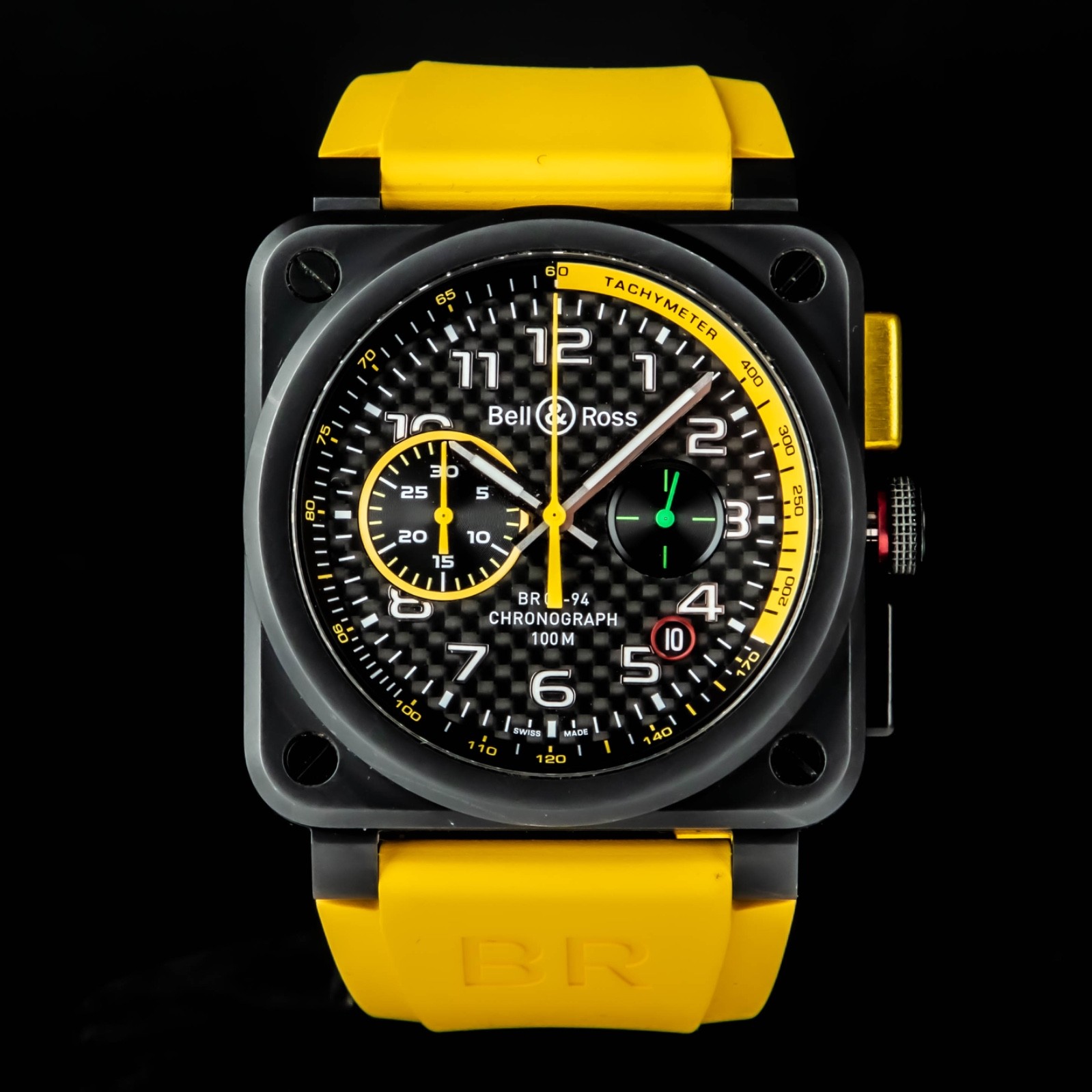 Bell & Ross BR 03-94 Steel Yellow and Black BR0394 RS17