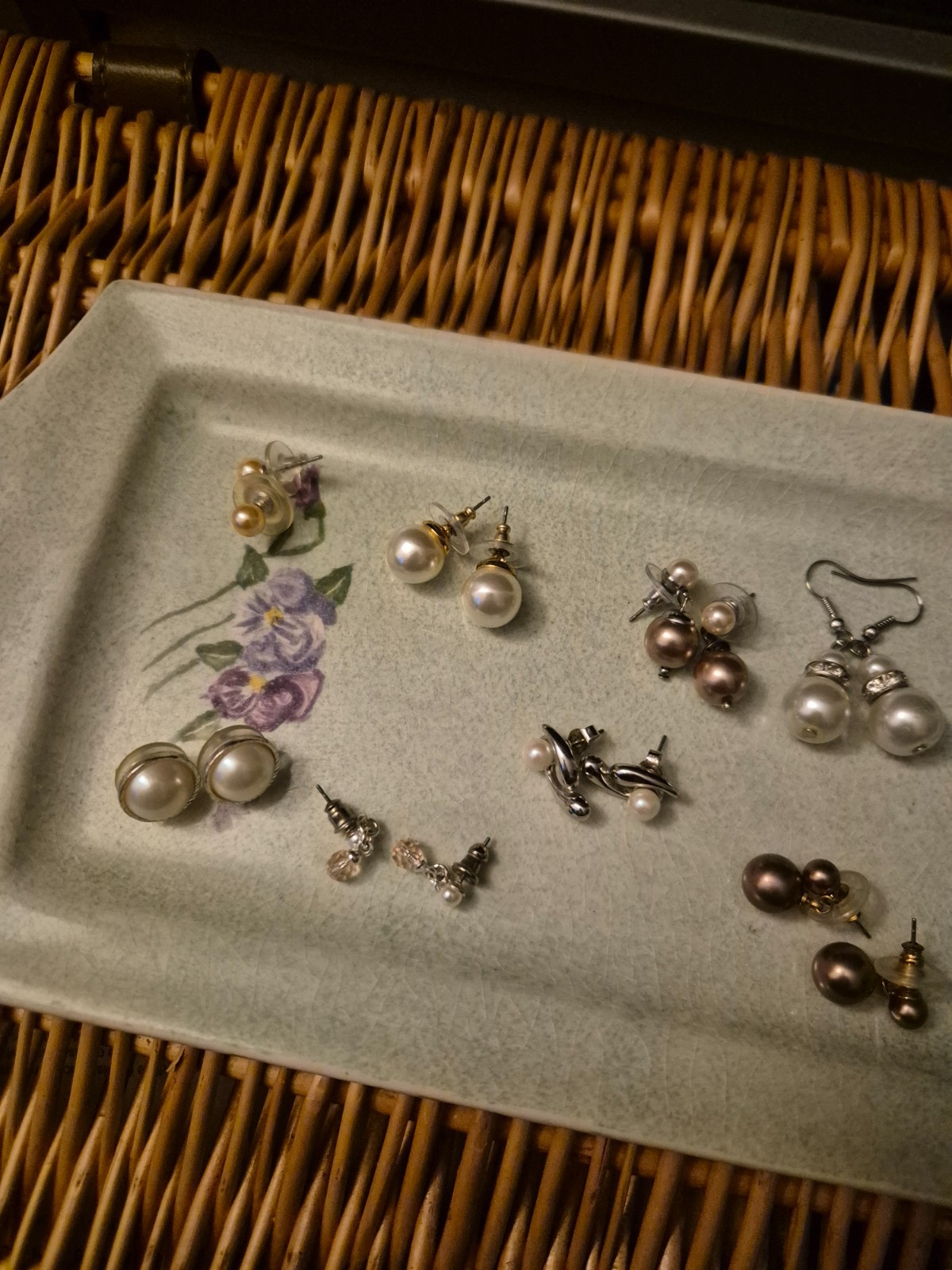 10 Pairs Faux Pearl Earrings Job Lot – Mixed Vintage & Modern Costume Jewellery