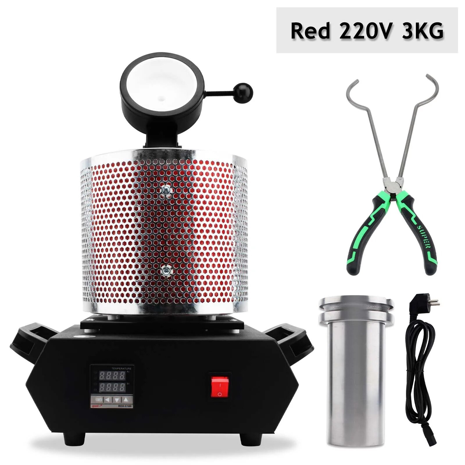 1-3KG 1600W Gold Melting Furnace 1150°C Jewelry Metal Casting