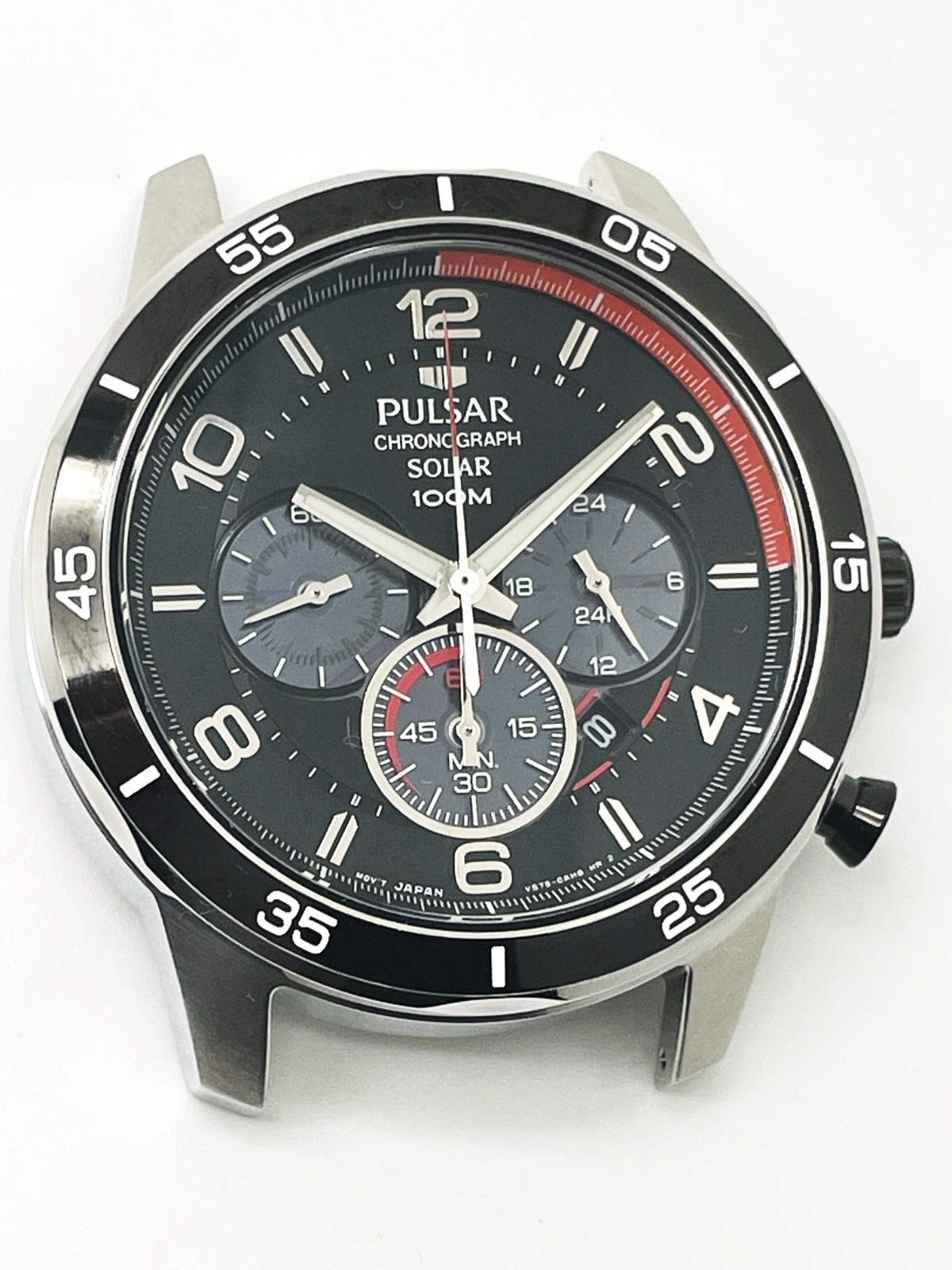 PULSAR by Seiko MEN’S VS75-X005 NOT-WORKING 100M SOLAR CHRONOGRAPH WATCH PX5055