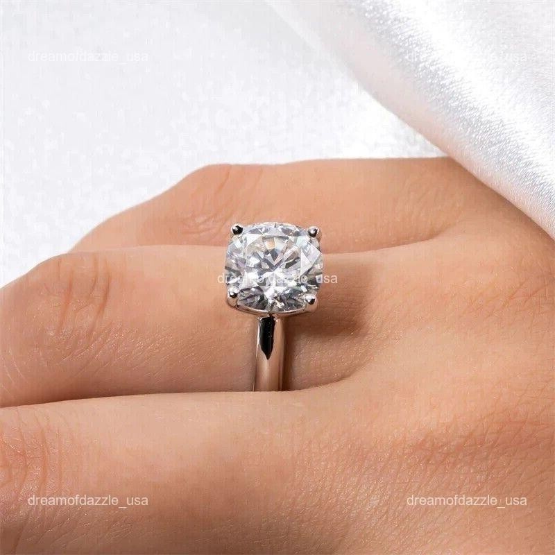 Mothers day Sale 14K White Gold Diamond No Stone New Solitaire Engagement Ring