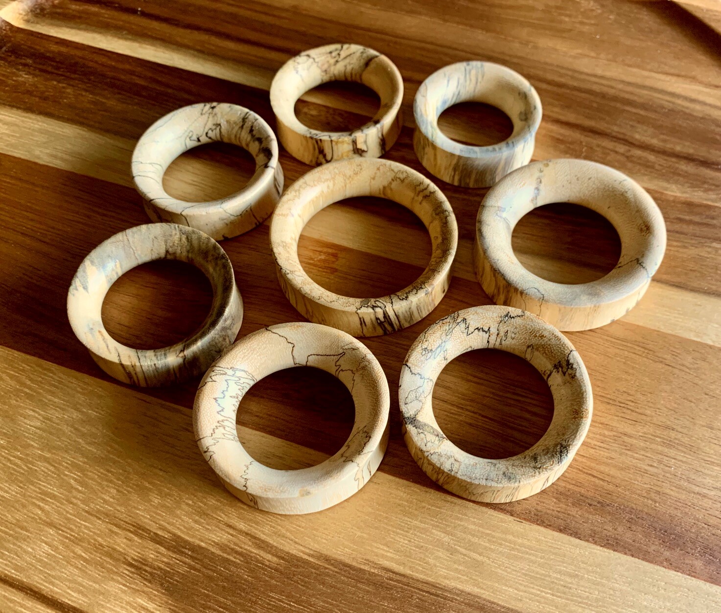 PAIR Tamarind Wood Tunnels Plugs Organic Gauges Earlets Body Jewelry