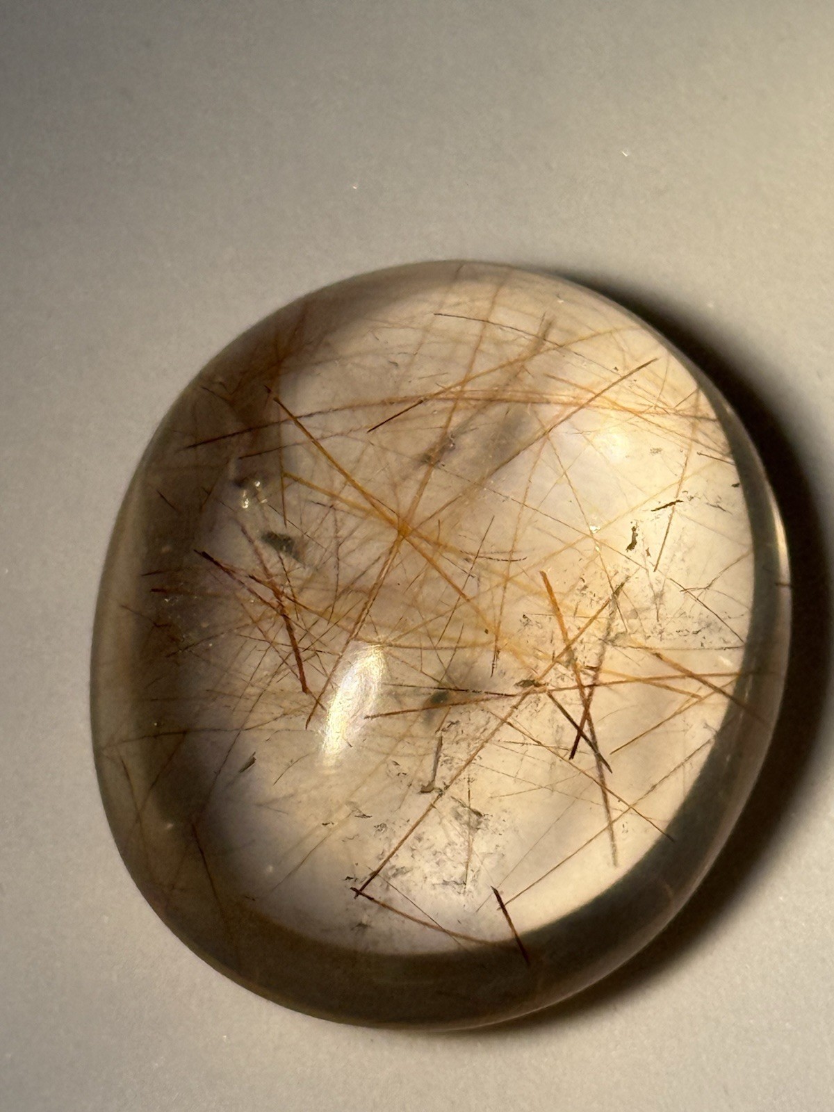 Natural Golden Rutilated Quartz Cabochon 104.70 Ct Beautiful Gem Pakistan