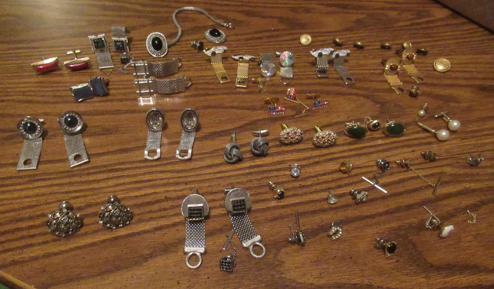 Lot of Tie pins tacks Clips Cufflinks more vintage