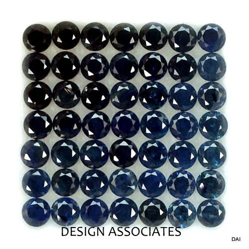 BLUE SAPPHIRE 3.25 MM ROUND ROYAL BLUE COLOR AAA 10 PIECE SET TREATED