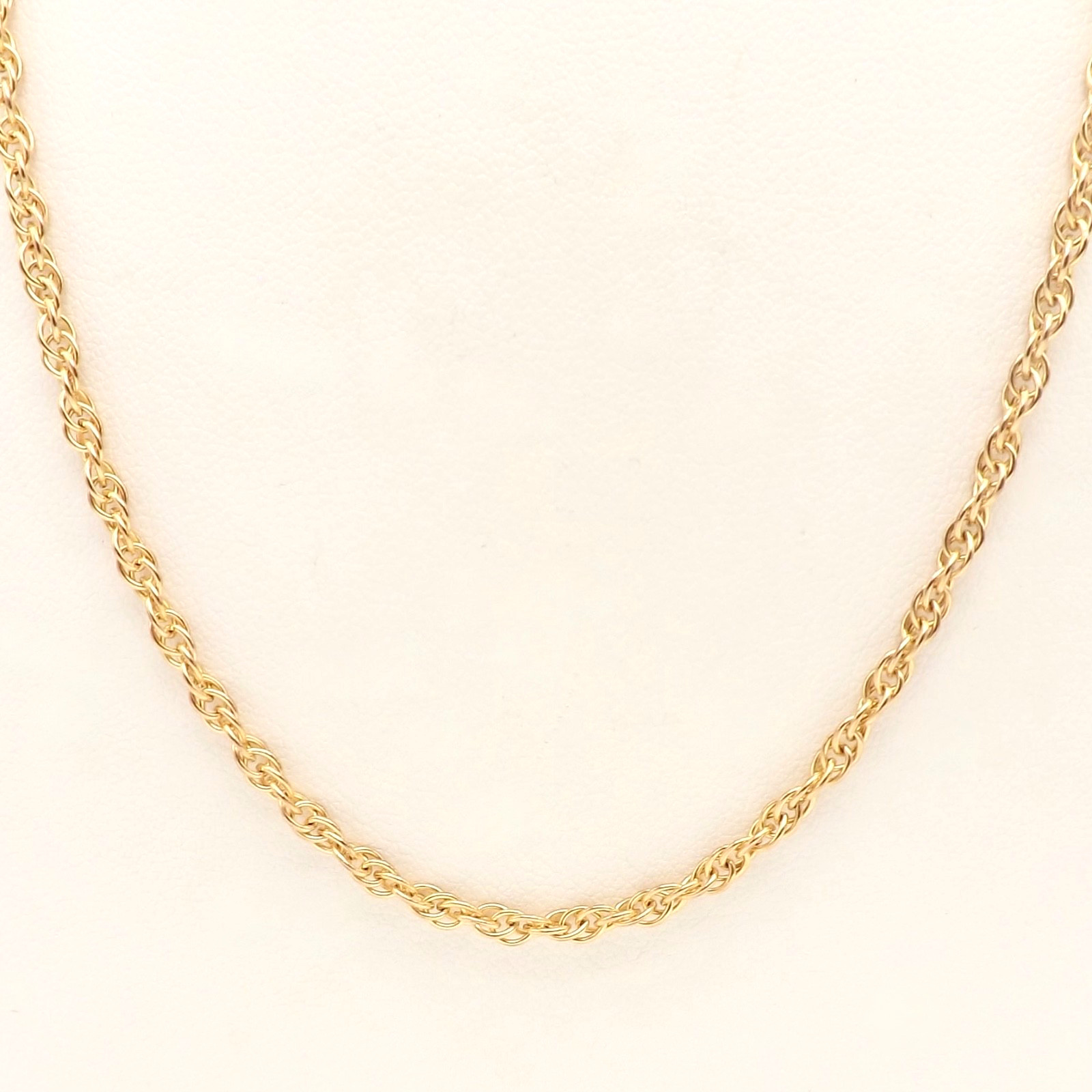 12k Gold Filled Open Rope Link Pendant Chain Necklace 30in Long 2.5mm 8gr