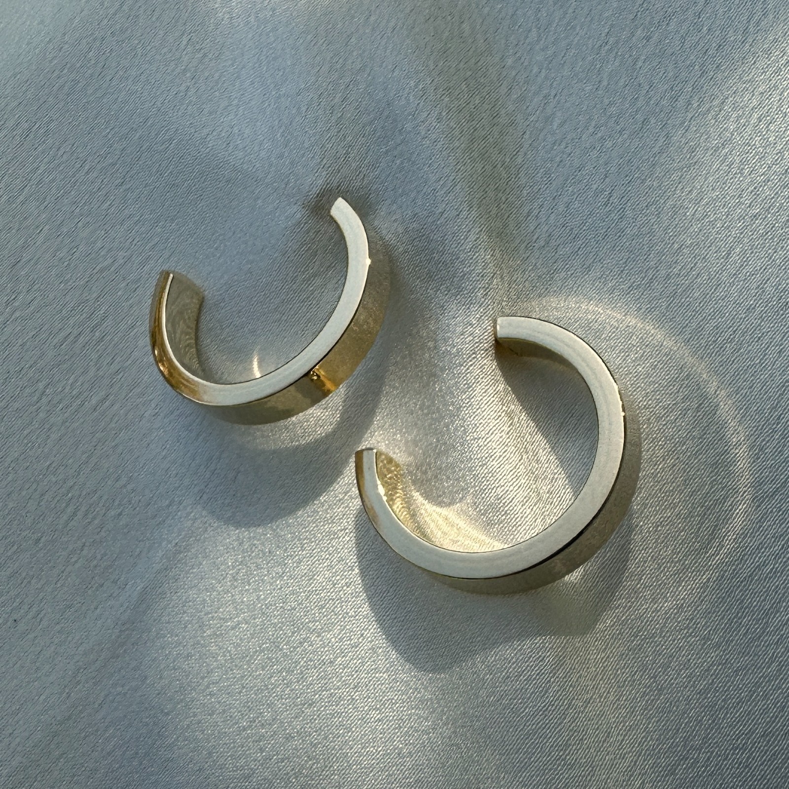18K Gold Filled Sleek Semi Hoop Earrings