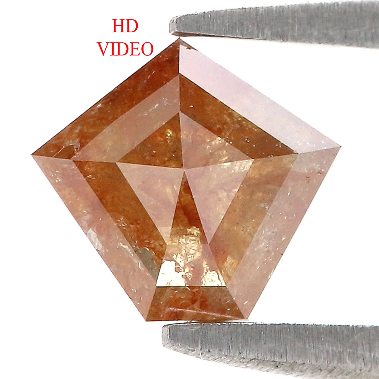 0.88 Ct Natural Loose Pentagon Shape Diamond 6.50 MM Brown Color Diamond LQ9675