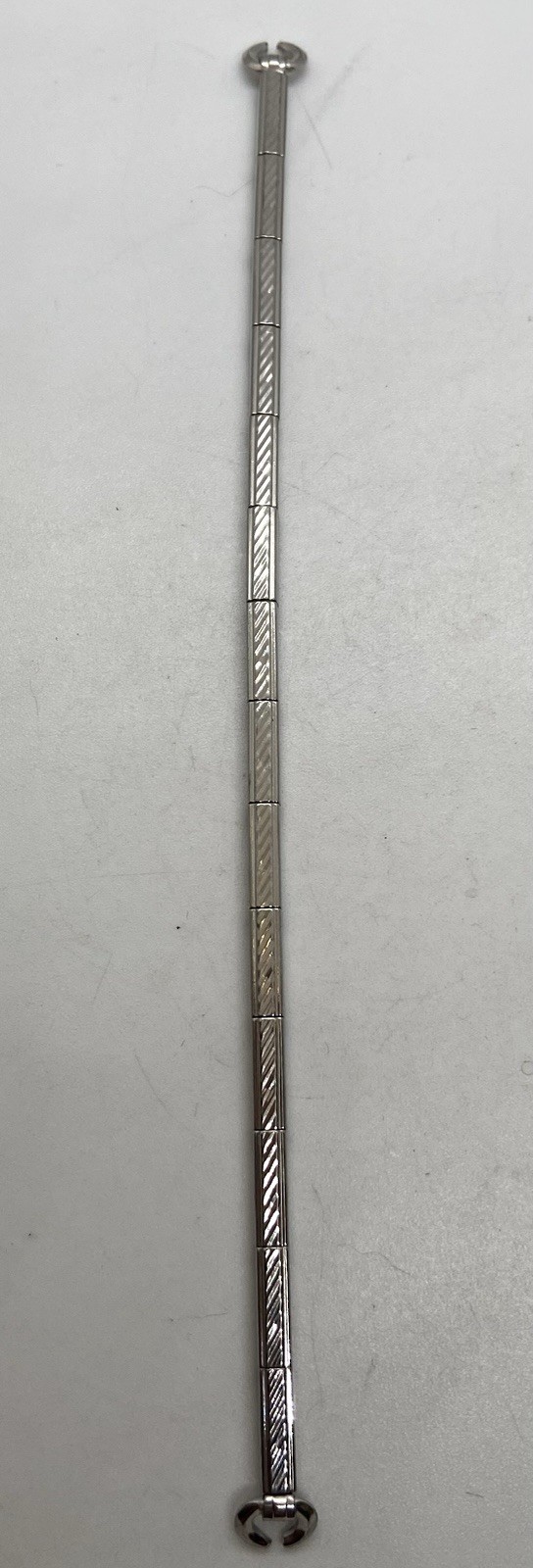 NEW NOS Silver BRITE Ladies Ring End Expansion WATCH Band 5-1/4 Long Unstretched