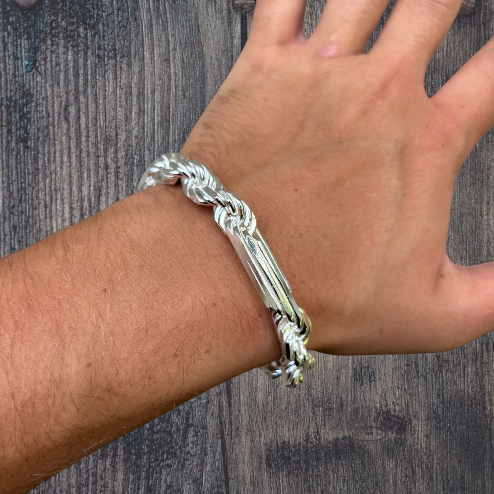 10mm Figarope Milano Bracelet – Solid 925 Sterling Silver Or 14k Gold Vermeil
