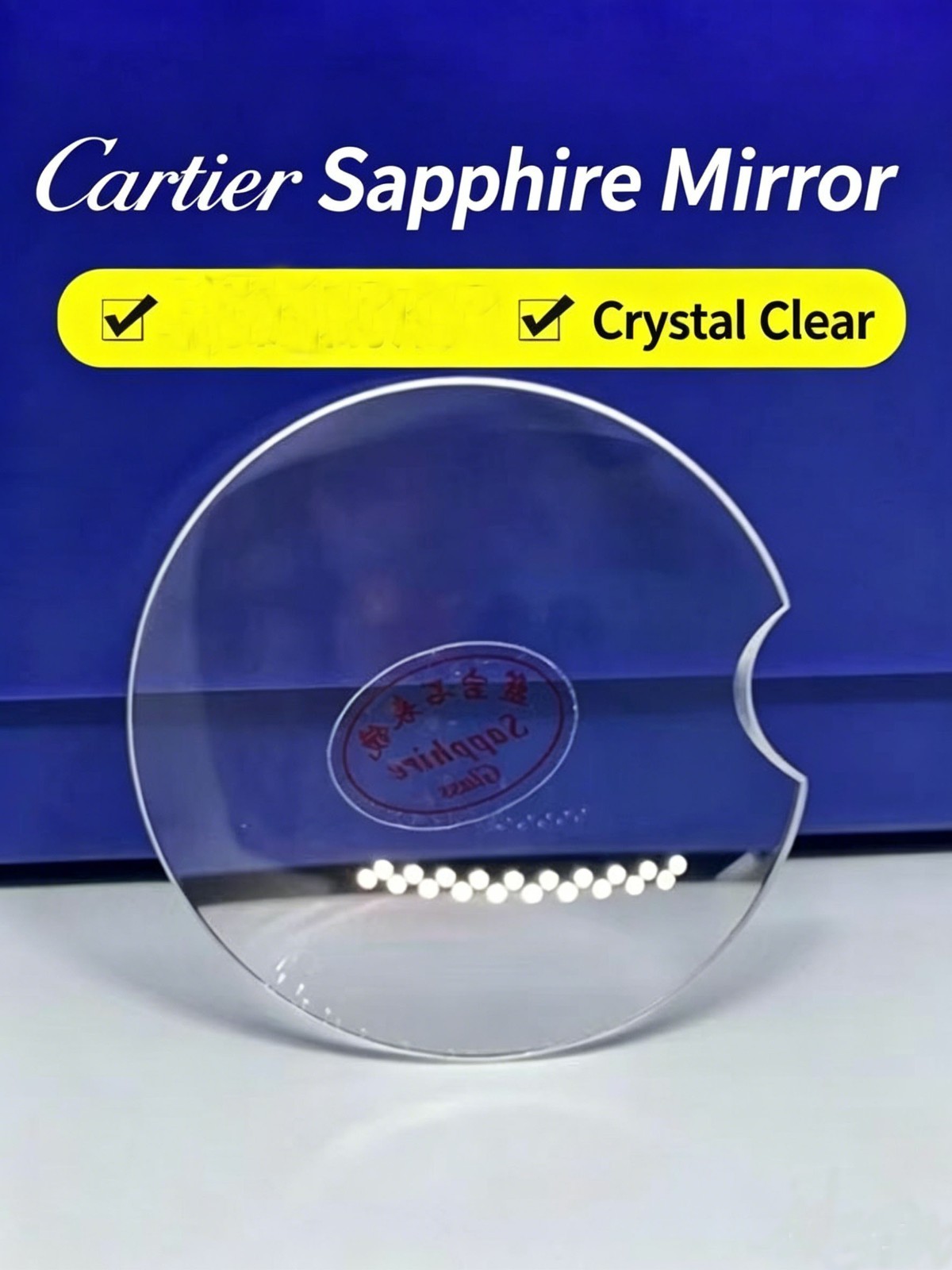 Sapphire Watch Crystal Round Domed Glass Replacement For Dress Watch