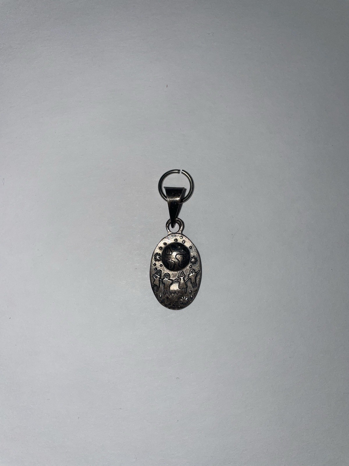 “Save the Children” Earth Pendant Charm Sterling Silver 925