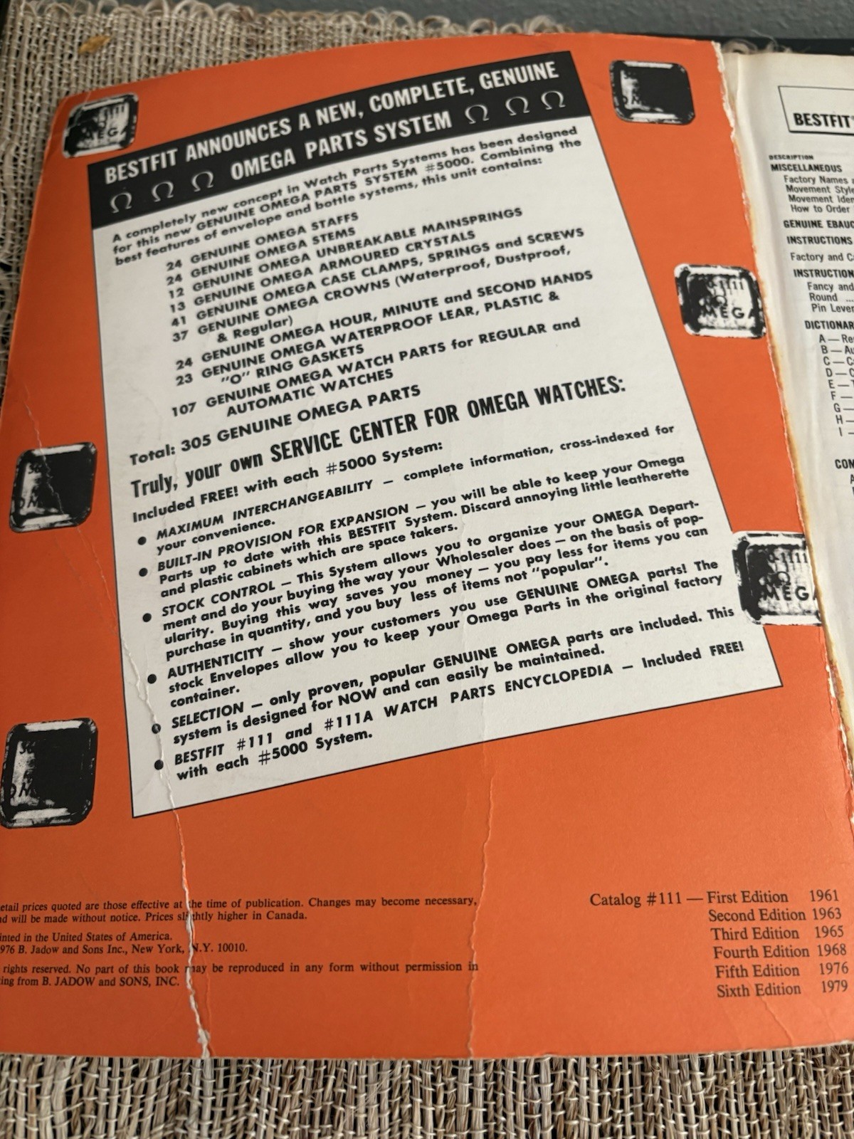 Best Fit 111 & 111A Encyclopedia of Watch Material, 1979 Parts 1 And 2