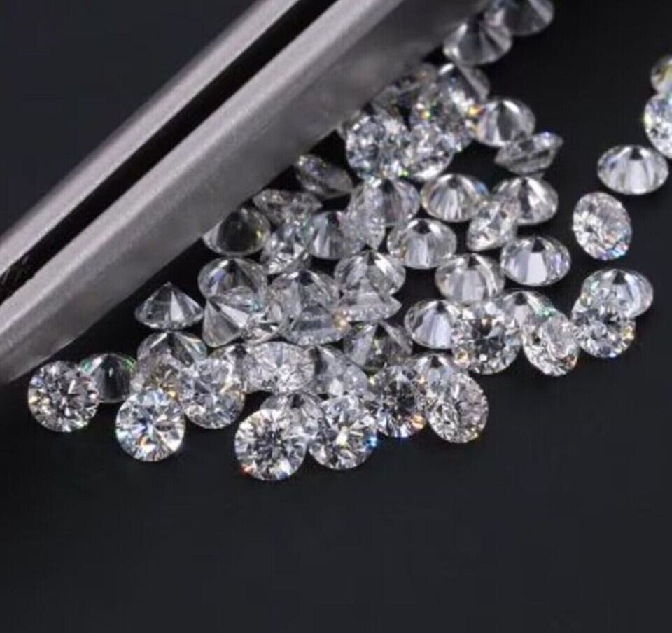 135 Pcs Loose CVD Diamond 1.20 MM Round – D to F – Color IF Clarity Certified