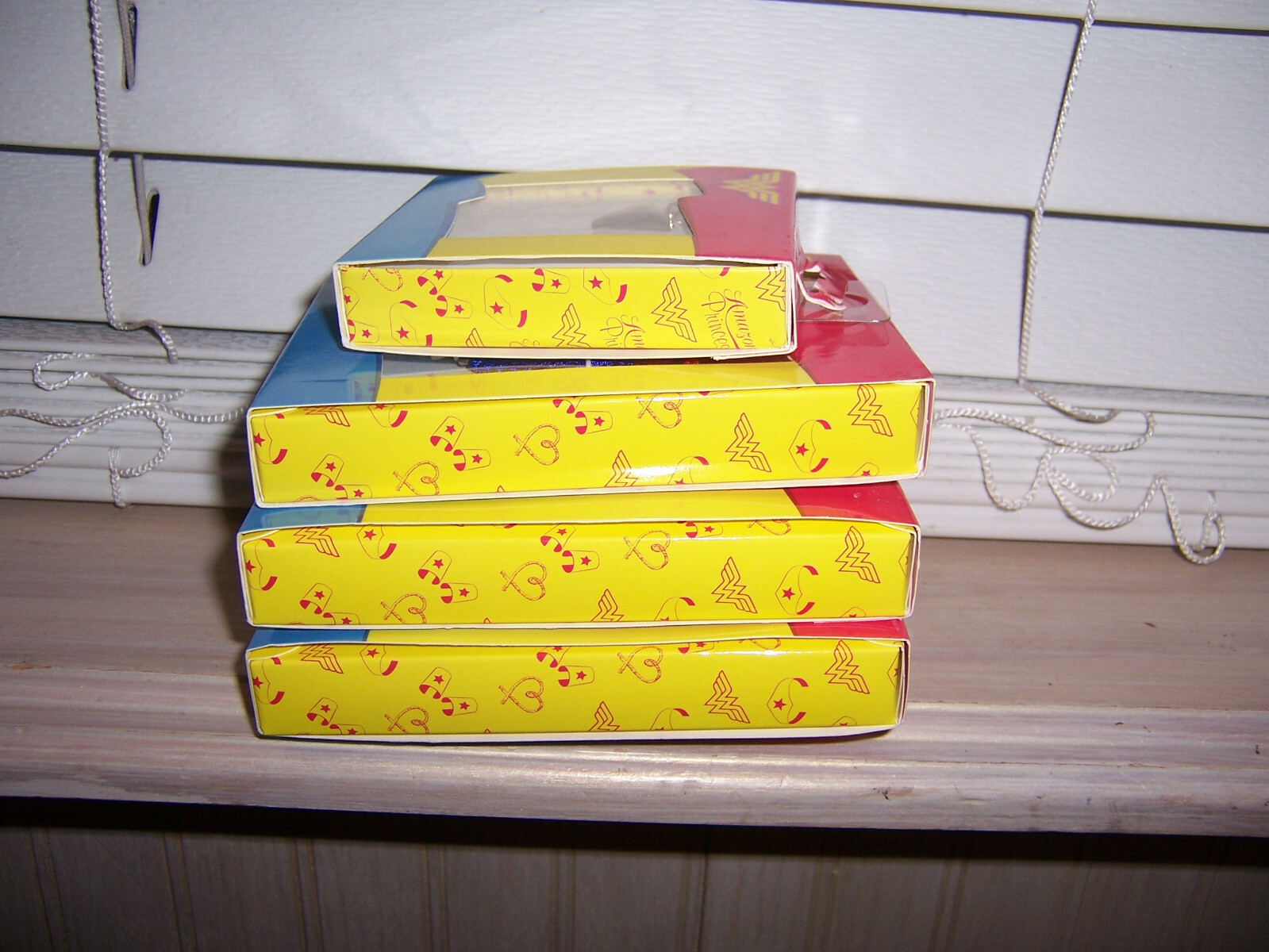 Lot Of 4 Boxes Jewelry WONDER WOMAN AS PICTURED