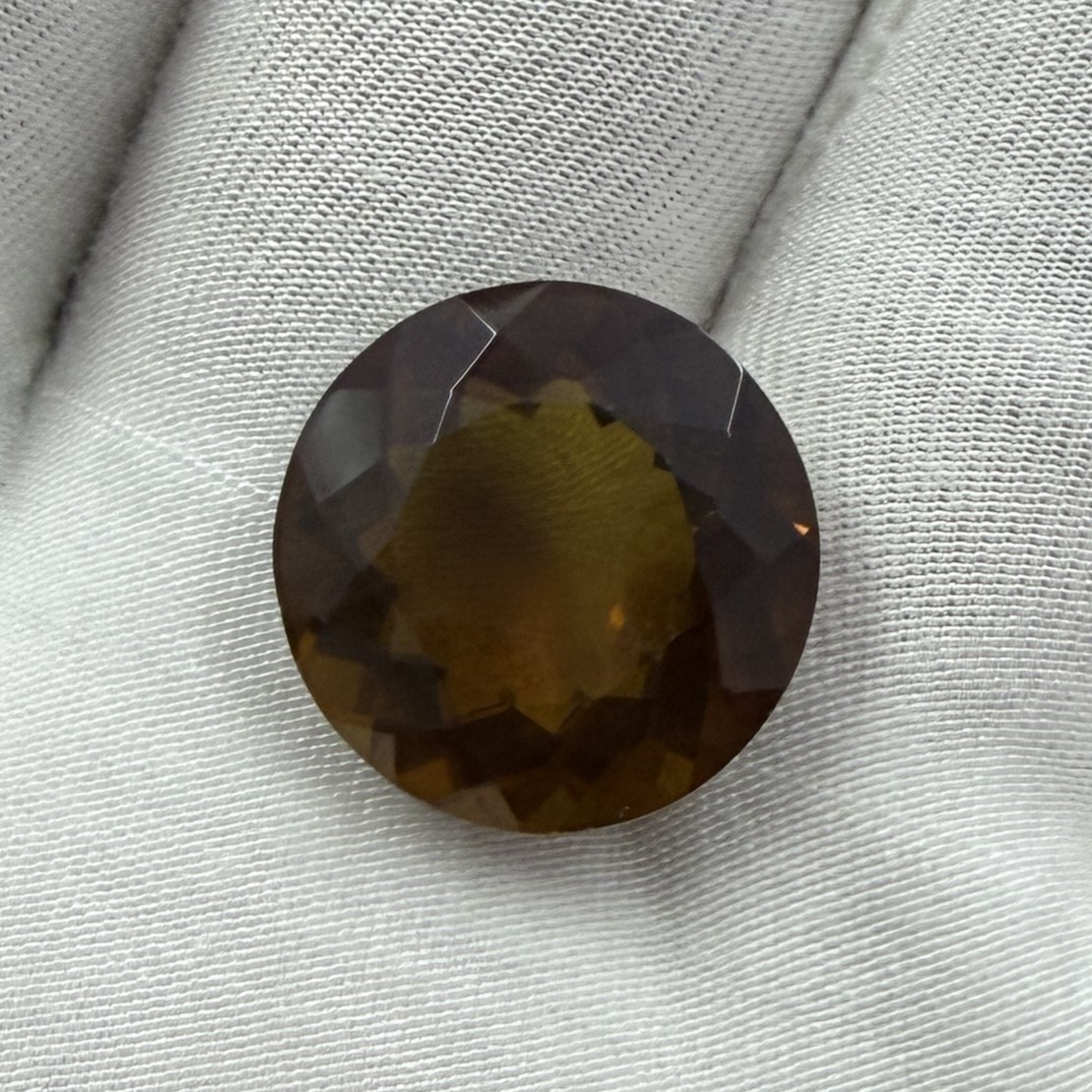 Round Cut Honey Quartz Semi-Precious Loose Certified Gemstone