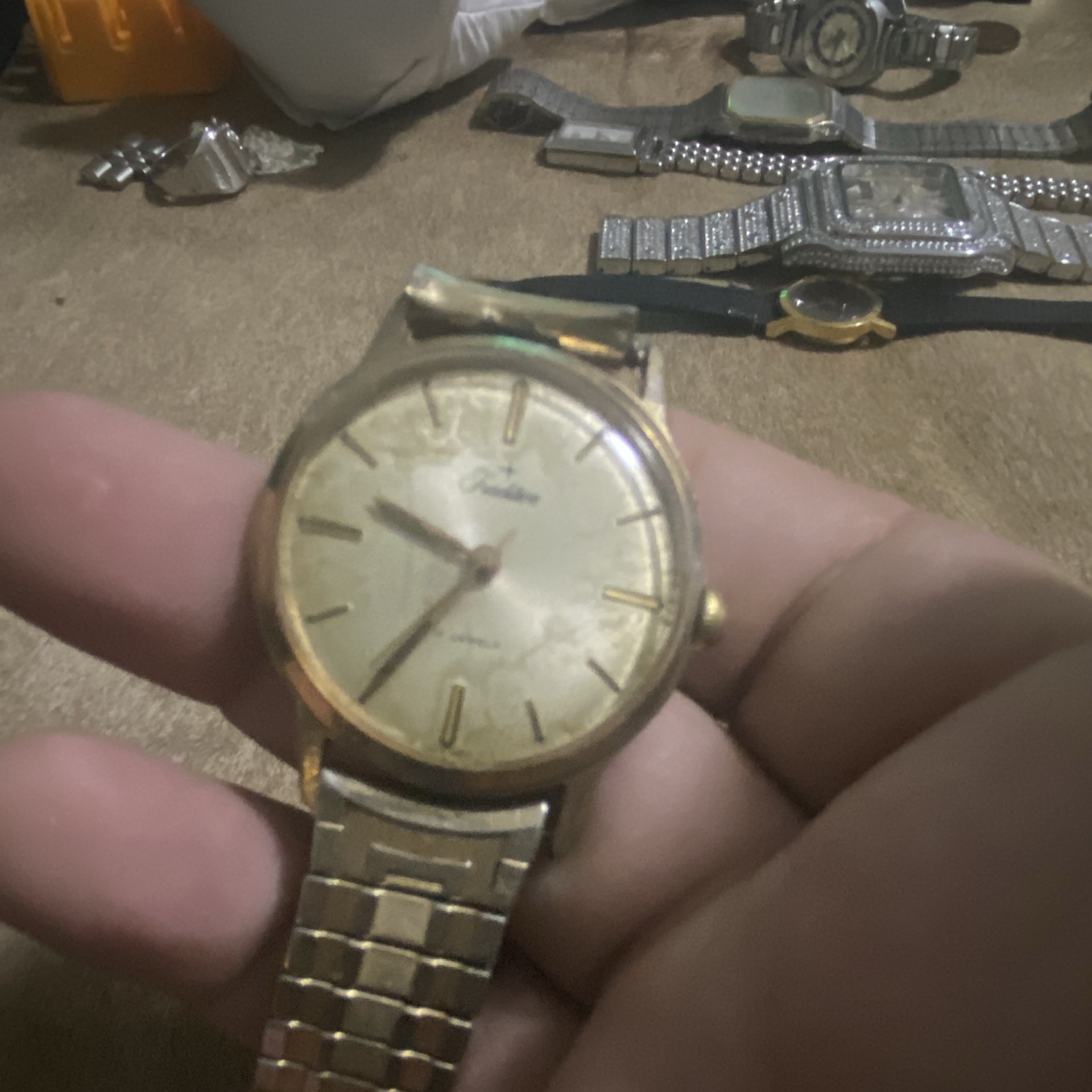 Sears Roebuck Vintage Men’s 17J Manual Wind 34-36mm Gold Tone Watch