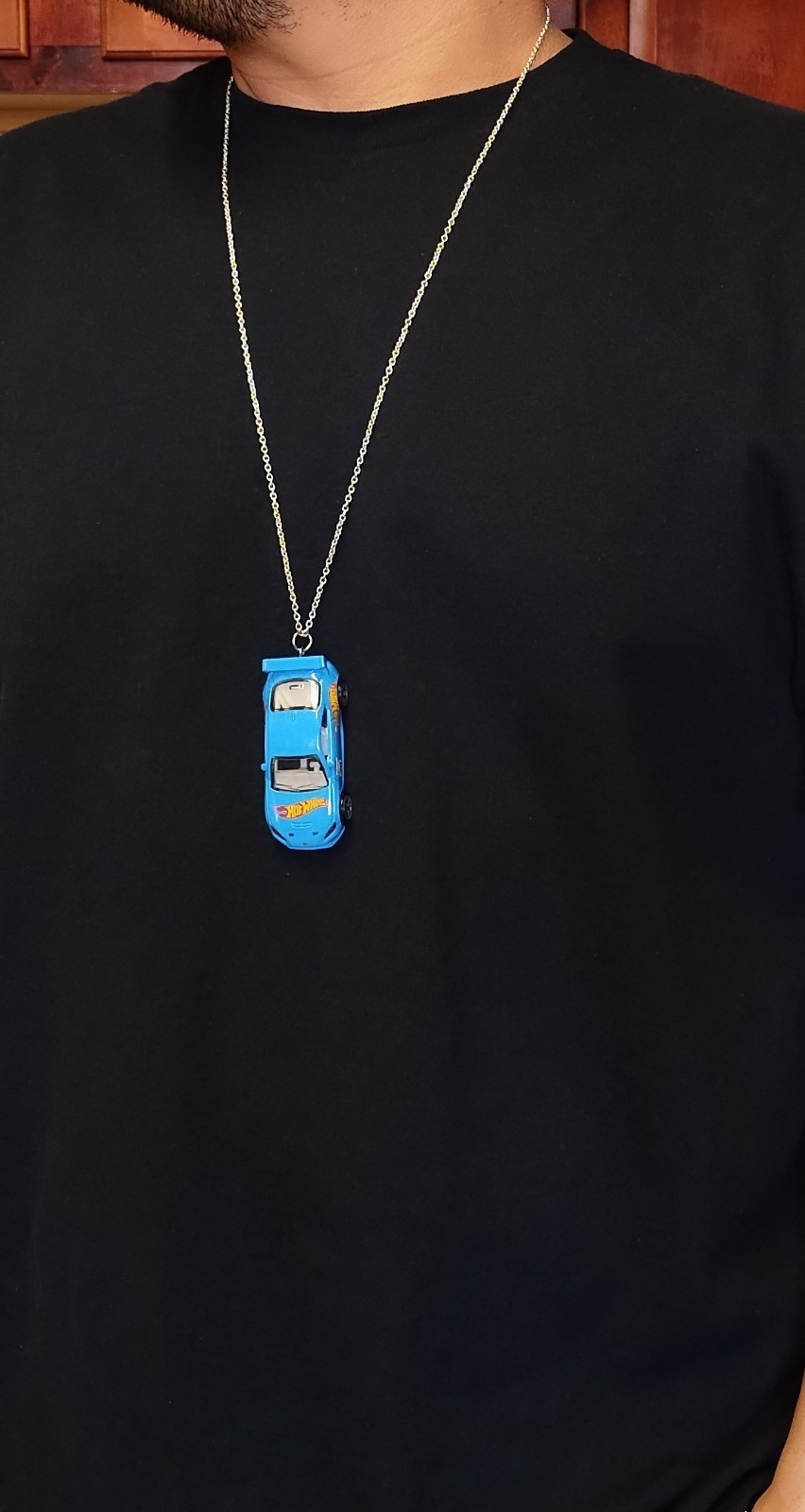 Hot Wheels Necklace Made by Accessories MG On Silver Chain