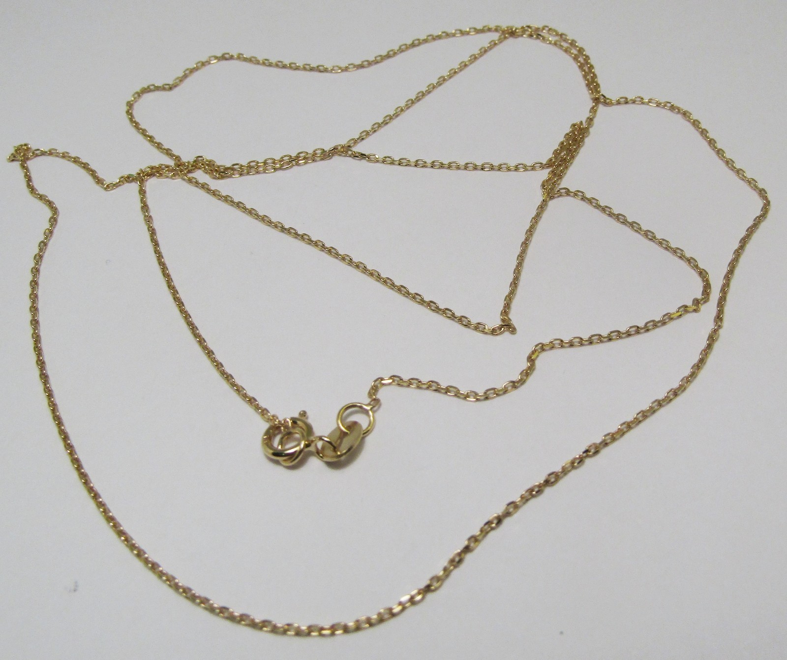 100% Genuine NEW 9k Solid Yellow Gold Loose 1.2mm Trace Fine Necklace Chain 60cm