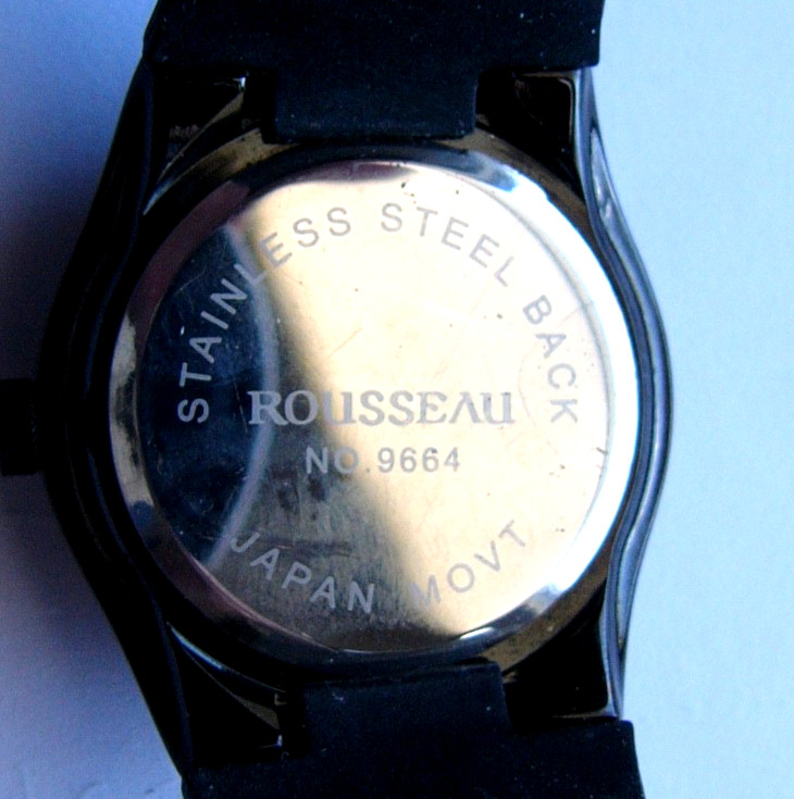 NEW Rousseau 9664 Women’s Mela Collection Swarovski Bezel Black Dial Black Watch
