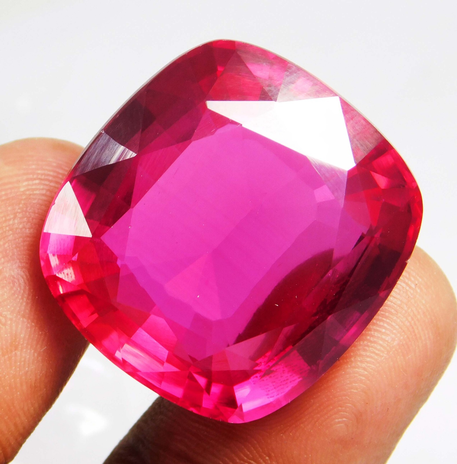 Natural 99.20 Ct Flawless PINK Ruby Cushion Cut Loose Gemstone CERTIFIED
