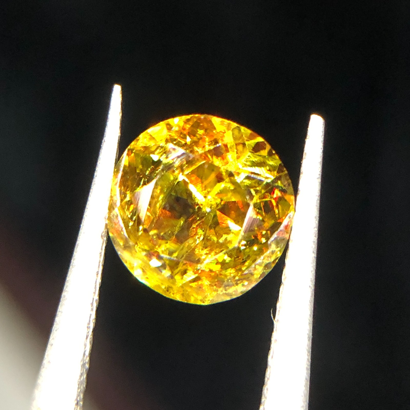 1.60 Carat Natural Sphene Round Cut – 6.81×4.68mm Gemstone