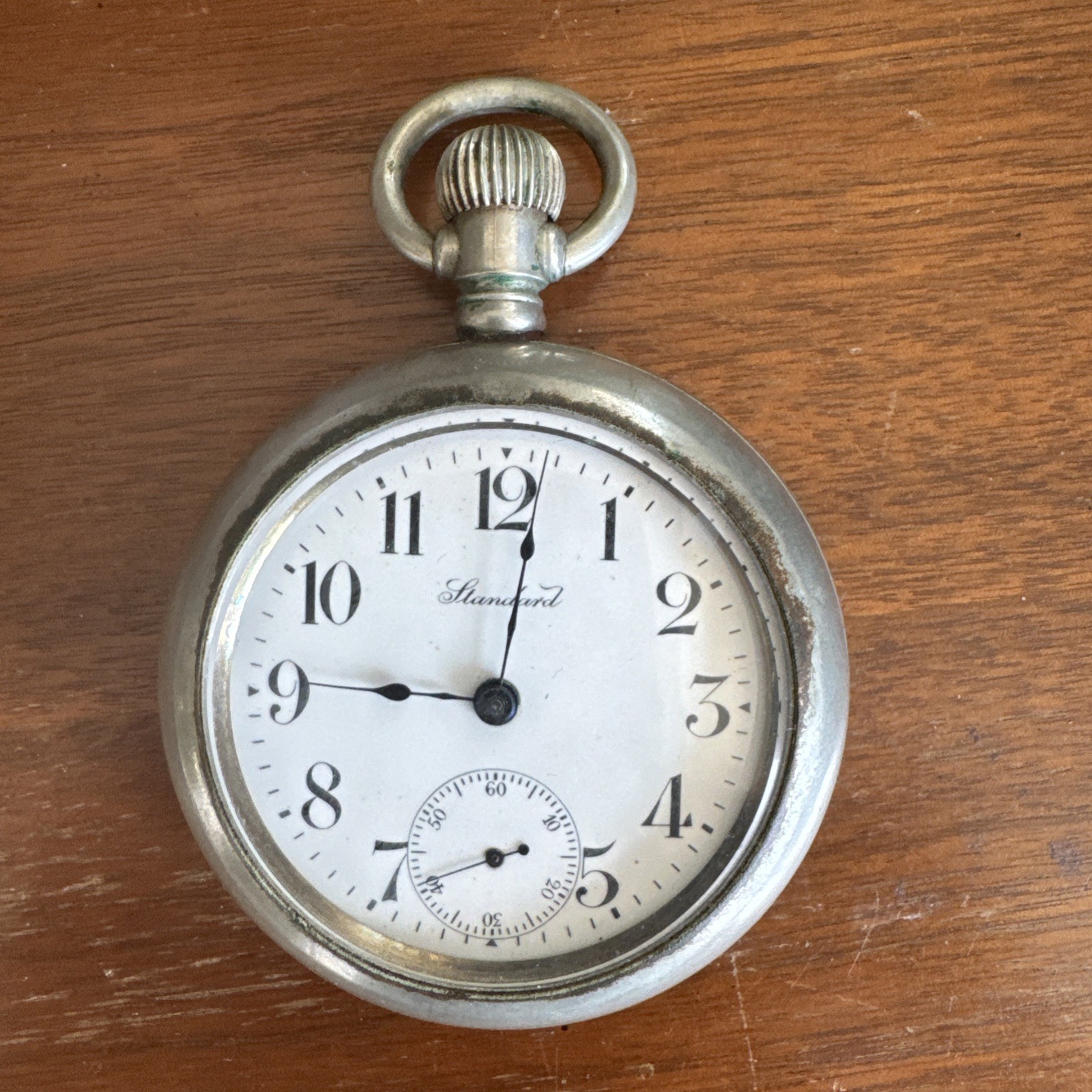 Old Antique Pocket Watch Standard USA Open Face Railroad Train RR Case (AS-IS)