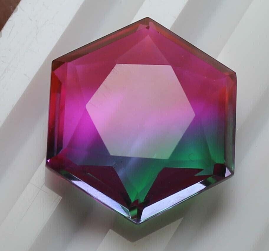 AAA+ Large Tourmaline 77.00 Ct Faceted Hexagon Cut Loose Gemstone Gift for Women