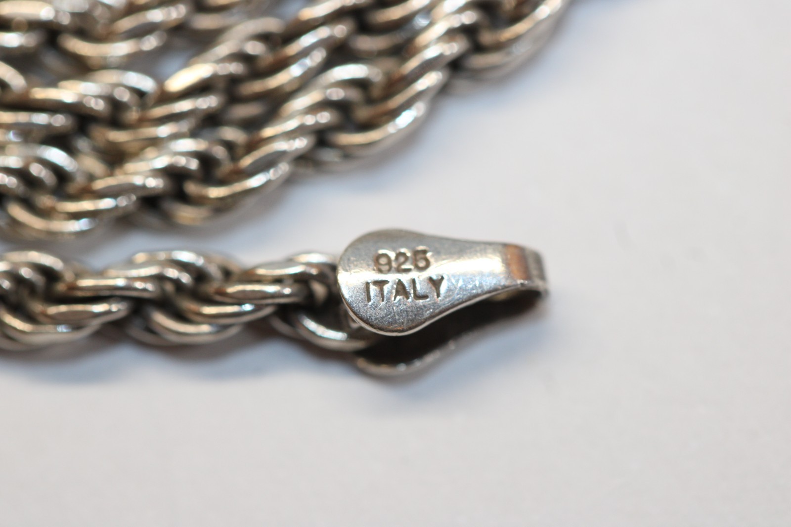 2.75MM Solid Italy 925 Sterling Silver Rope Chain Necklace 14g 20 1/2″ #156